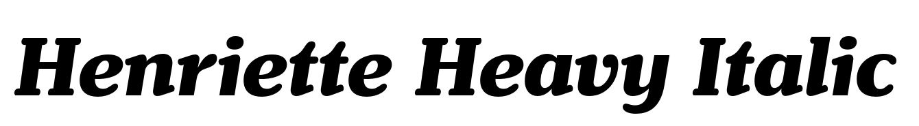 Henriette Heavy Italic